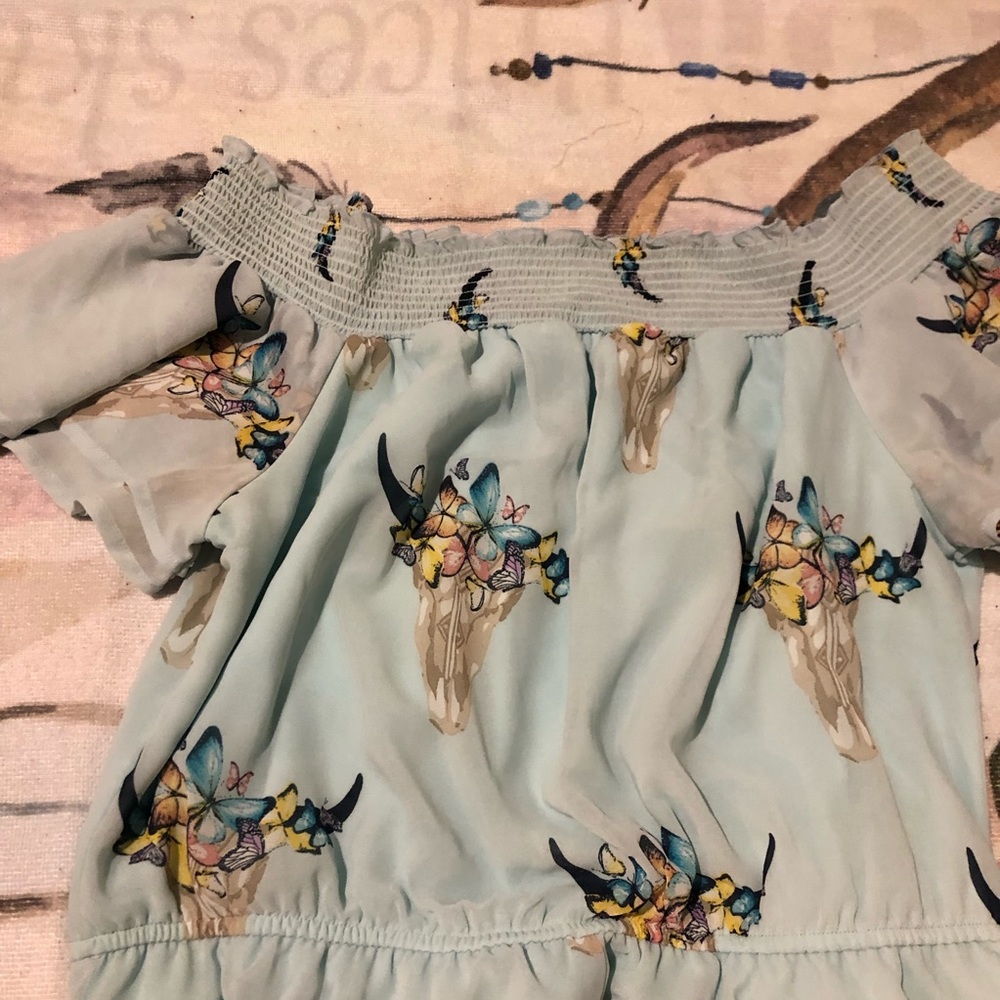 Floral Steer Romper - Picture 5 of 7